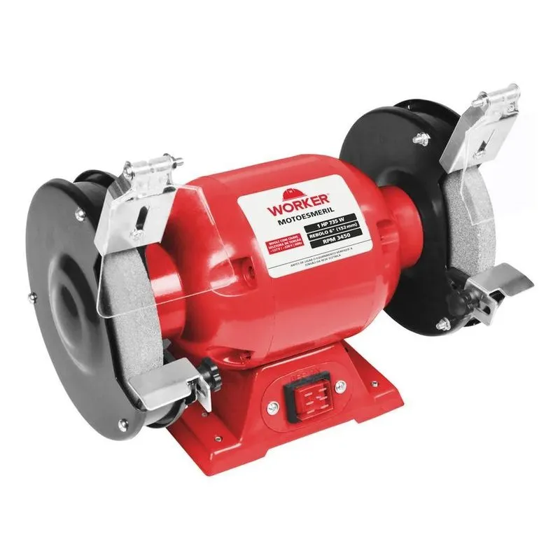 Motoesmeril De Bancada Profissional 152mm 735w 1hp Worker