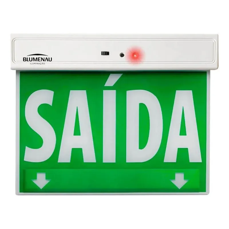2x Placa De Balizamento Saída Emergência Face Única Verde Av