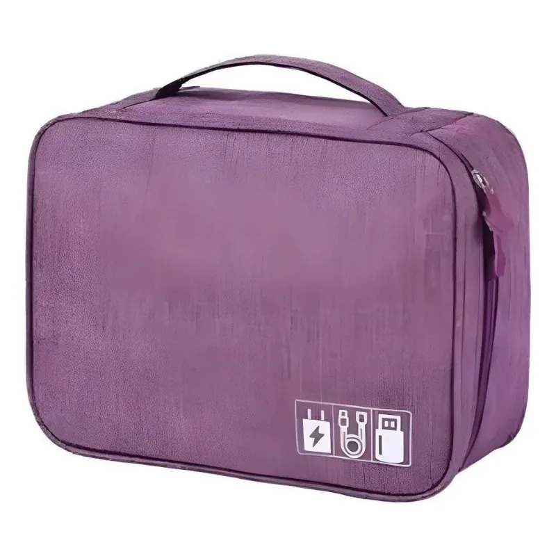 Bolsa Organizadora Cabos Case Estojo Eletrônico Dupla Grande