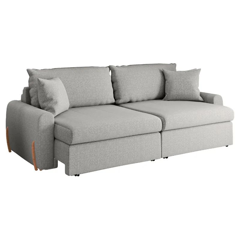 Sofá Cama Retrátil 4 Lugares 2,36m com Almofadas Linho Baltik