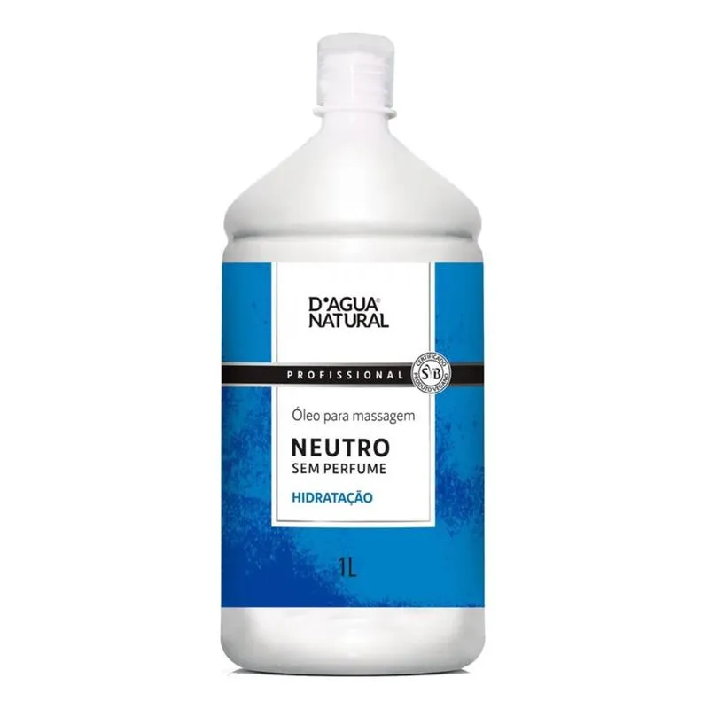 10x Oleo Massagem Neutro 1 Litro D Agua Natural