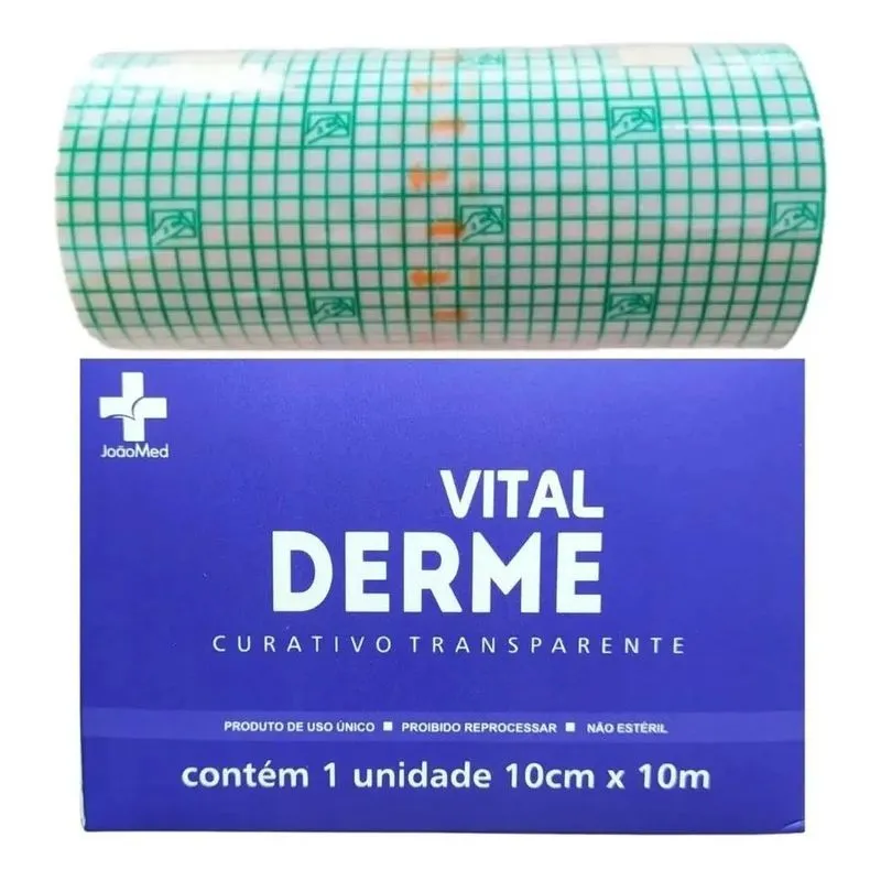 Curativo Filme Transparente Vitalderme Rolo 10cm X 10 Metros