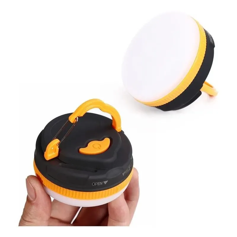 3x Luminária Lampada Led Camping Pesca Lanterna Com Gancho I