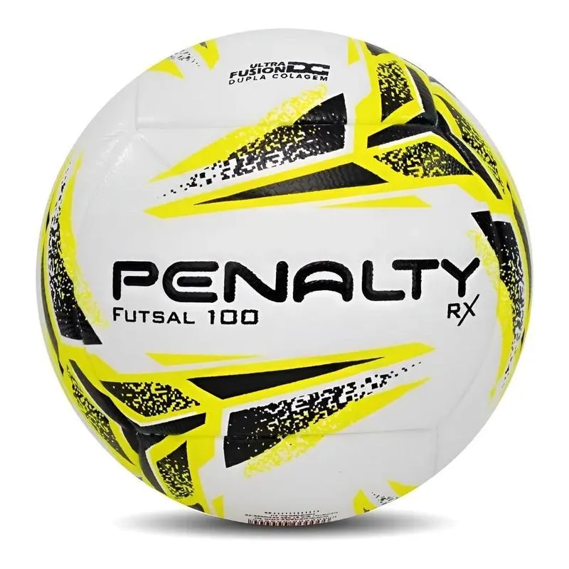 Bola De Futsal Penalty Rx 100 Xxiii Amarela Branca E Preta