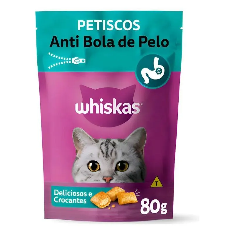Petisco Whiskas Temptations Anti Bola De Pelo Para Gatos Adu