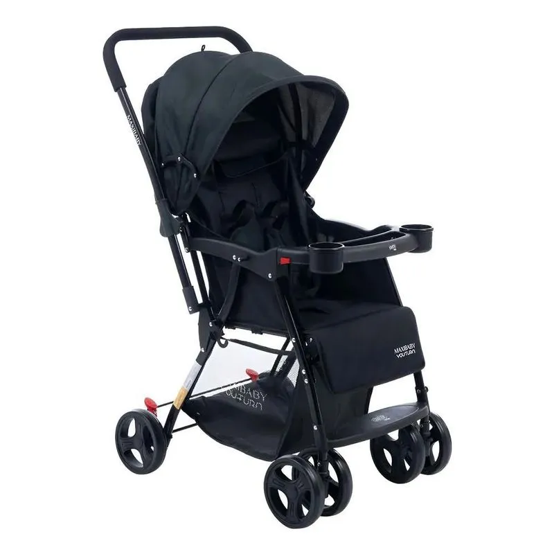 Carrinho Bebê Com Alça Reversível Youturn Preto Maxi Baby