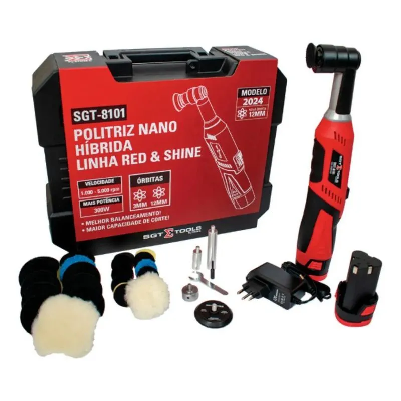10x Politriz Sigma Tools Sgt 8101 Nano Hibrida 300w Red &amp; S