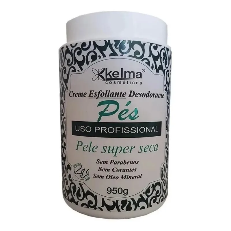 5x Pote De Creme Esfoliante Para Pés Kelma 950g