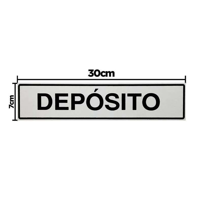 Combo 10 Placas De Sinalização Depósito 30x7 - B-511 F9e