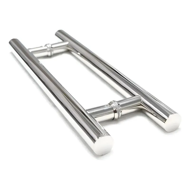 Puxador Redondo Inox 45cm Porta Portão Social Vidro / Ferro