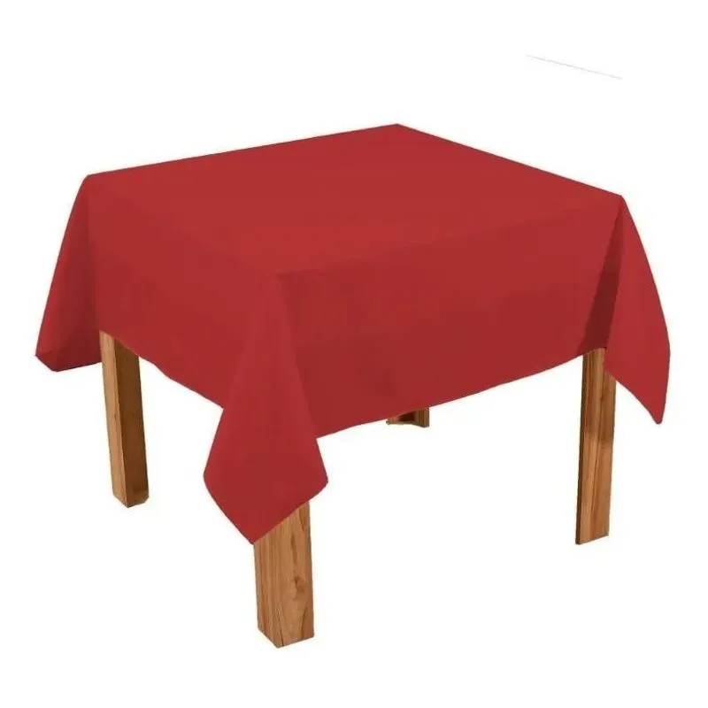 5 Toalha De Mesa Quadrada 1,50x1,50 Em Oxford Festa Vermelho
