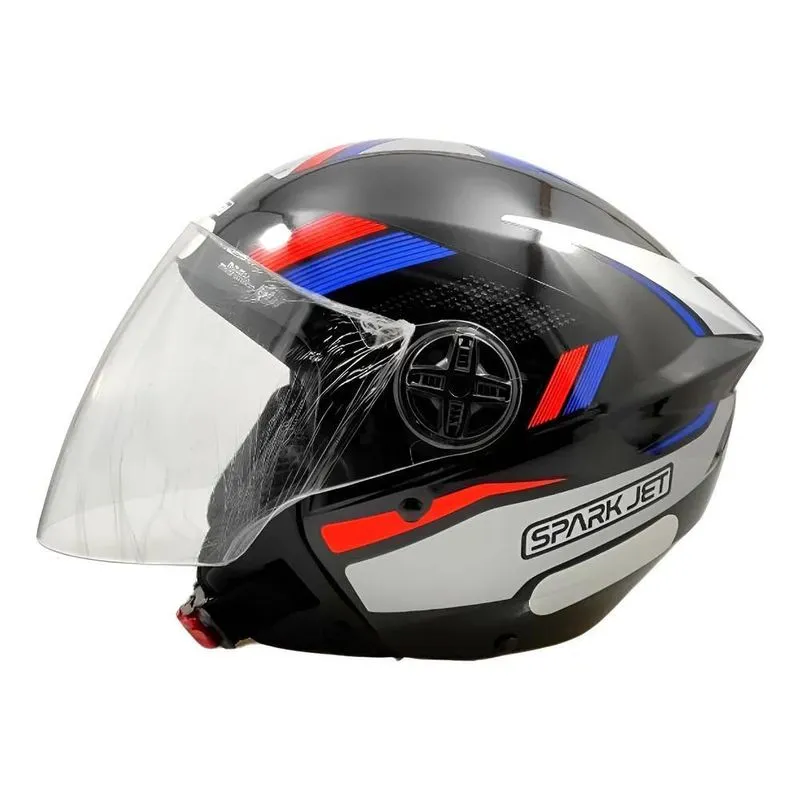 Capacete Moto Aberto Ebf Spa Sting Preto Lilas 58
