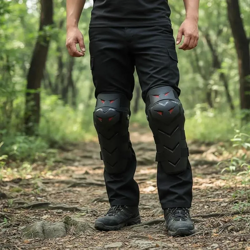 Kit Joelheira Red Dragon Attack Articulada Trilha Enduro Bmx