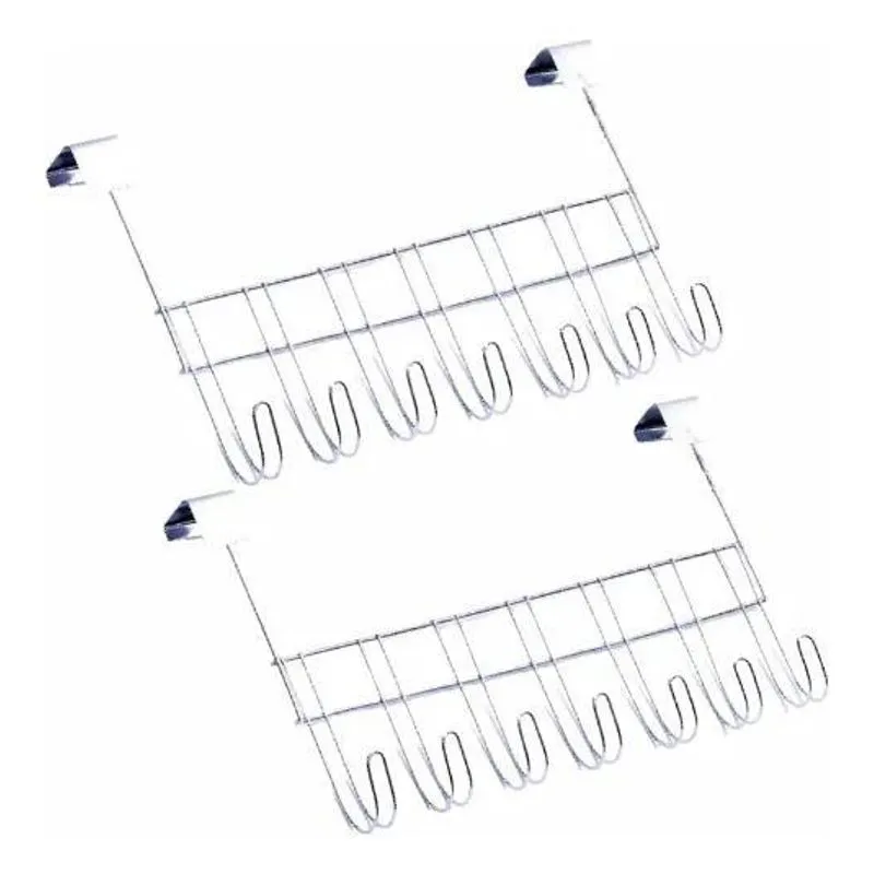 10x 2x Cabide Porta 7 Lugares Para Toalha Porta Banheiro Qu