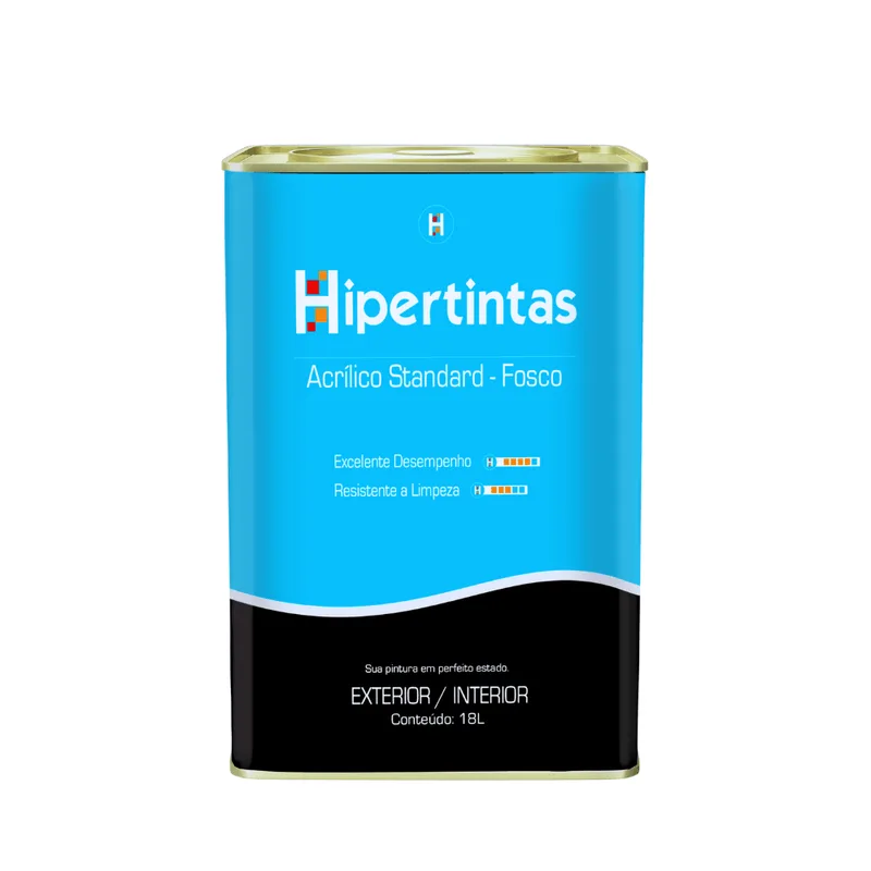 Tinta Acrílica Fosca Lavável Standard Branco Neve 18L ACR STANDARD BCO NEVE 18,00L HIPERTINTAS