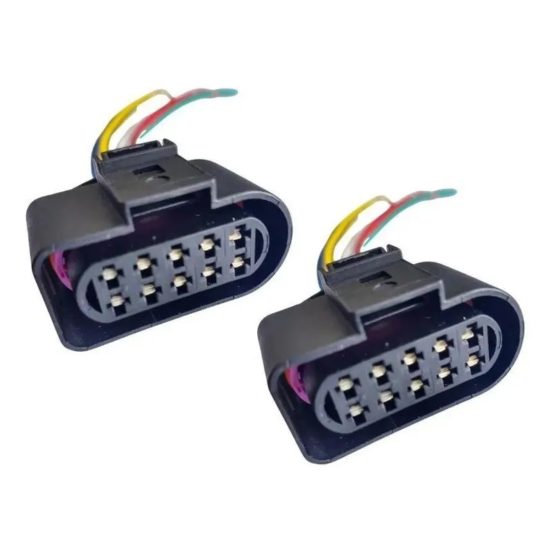 Chicote 10 Vias Farol Gol G3 G4 Fox Polo Golf Parati 2 Pçs