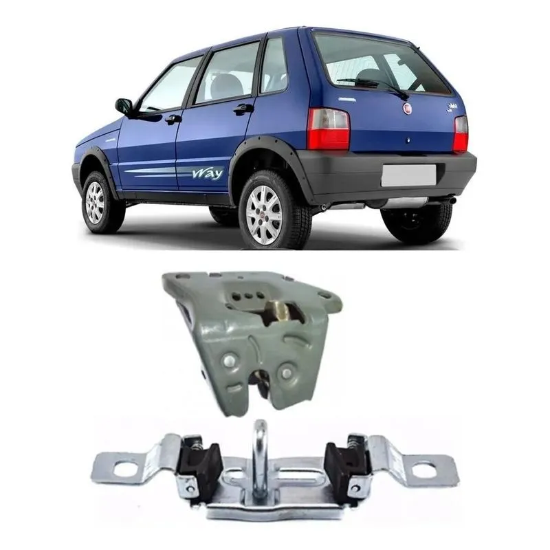 Kit Fechadura Batente Porta Malas Fiat Uno Mille 2004 A 2014