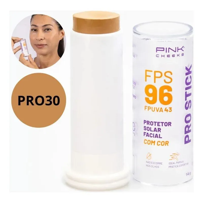 Pro Stick Protetor Solar Multifuncional Fps96 Pink Cheeks Co