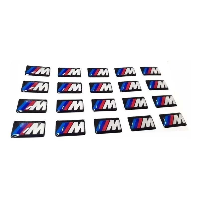 20 Adesivos Emblema Bmw Motorsport Volante Câmbio Roda Logo