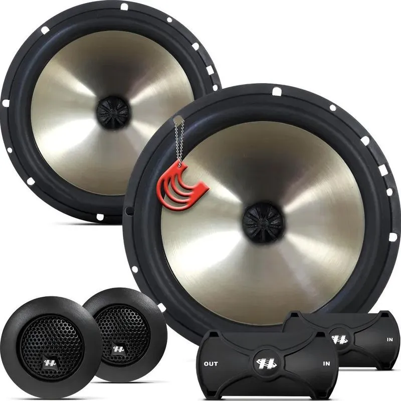 Falante Kit Duas Vias Par 320w Par Som Hurricane Cinza/pret