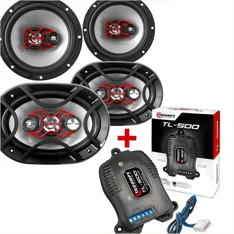 Kit 4 Alto Falantes Bravox 6 + 6x9 + Modulo Taramps Tl500 Ki