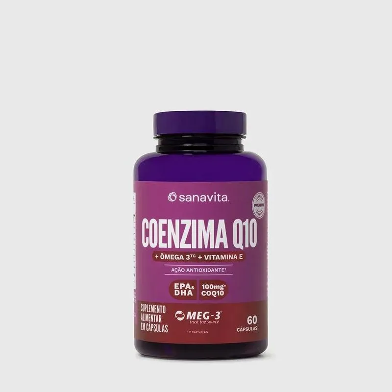 2x Coq10 Com Ômega 3 E Vitamina E Sanavita 60 Cápsulas