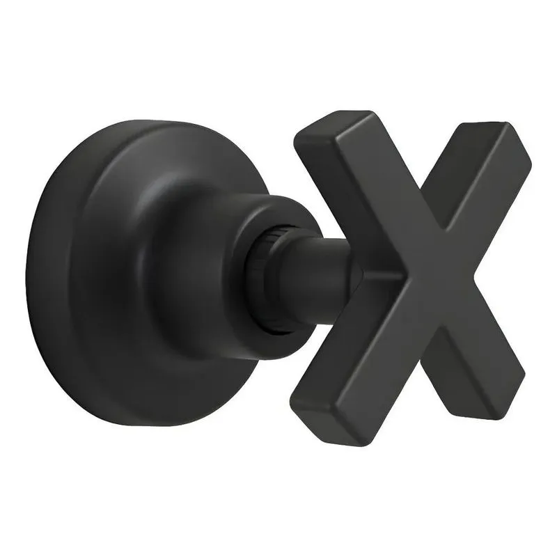 5x Acabamento Cruzeta Preto Metal C-22 Registro 3/4 Estria D