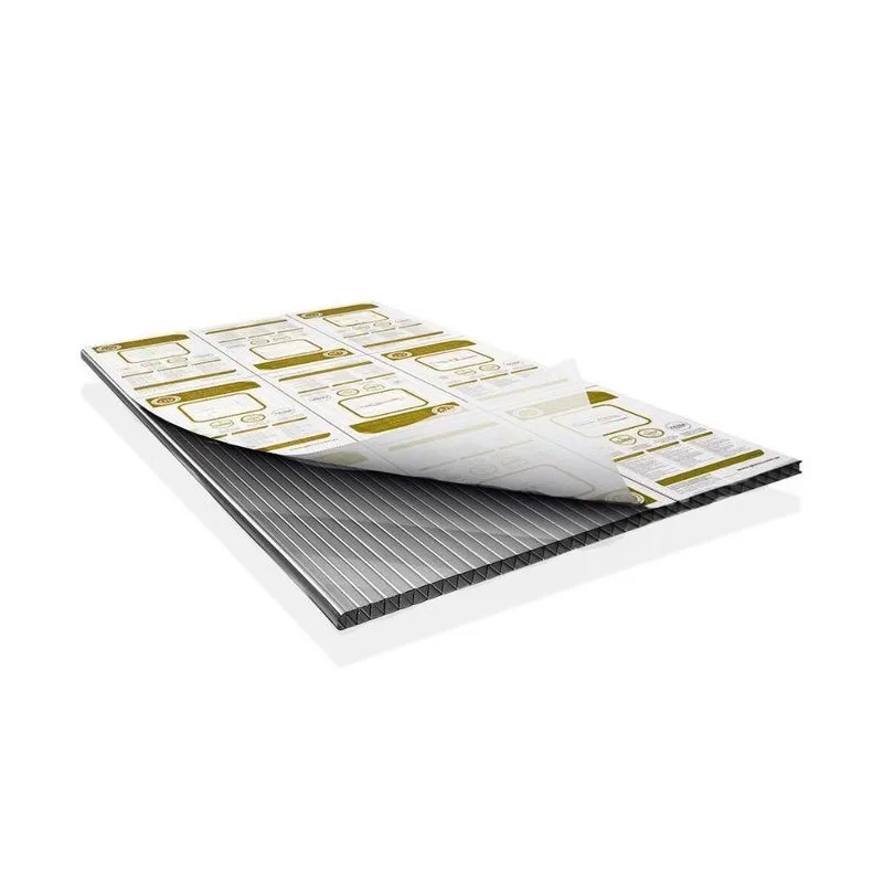 Chapa De Policarbonato Alveolar Fume 4mm - 2,10m X 6,00m - Smart Fumê: 20% De Transmissão De Luz