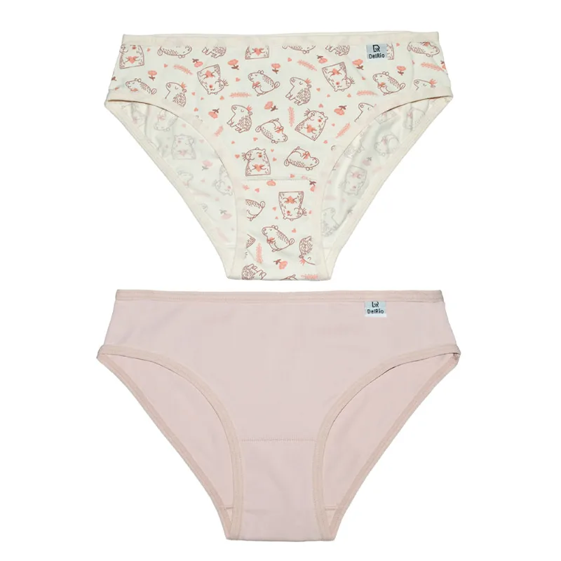 Kit 2 Calcinhas Biquini Infantil de Sensitive Est. Capivara - DelRio