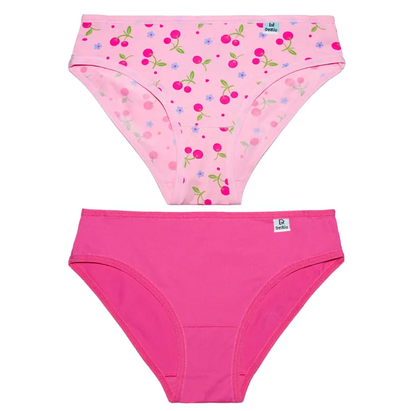 Kit 2 Calcinhas Biquini Infantil de Sensitive Est. Cereja