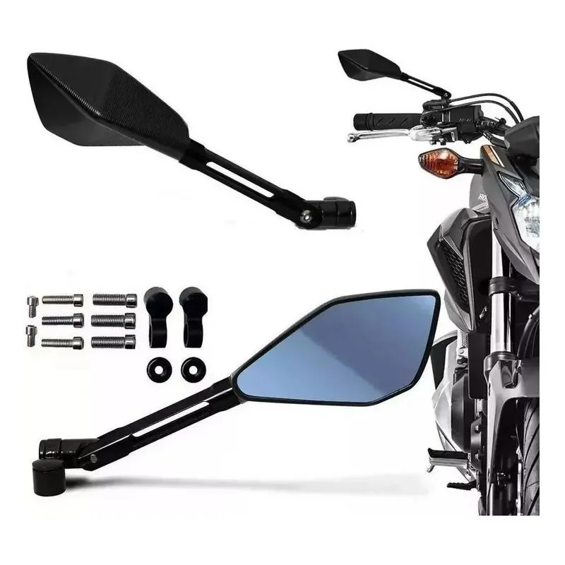 Retrovisor Tomok 5 / 2 Fazer Rizoma Xj6 Mt Hor Preto Inteiro