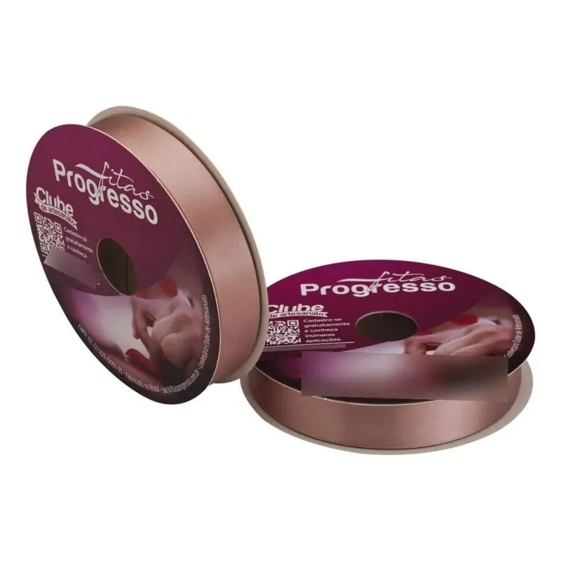 Fita Cetim Nº5 22 Mm Rolo Com 50 1143 - Rosa Velho