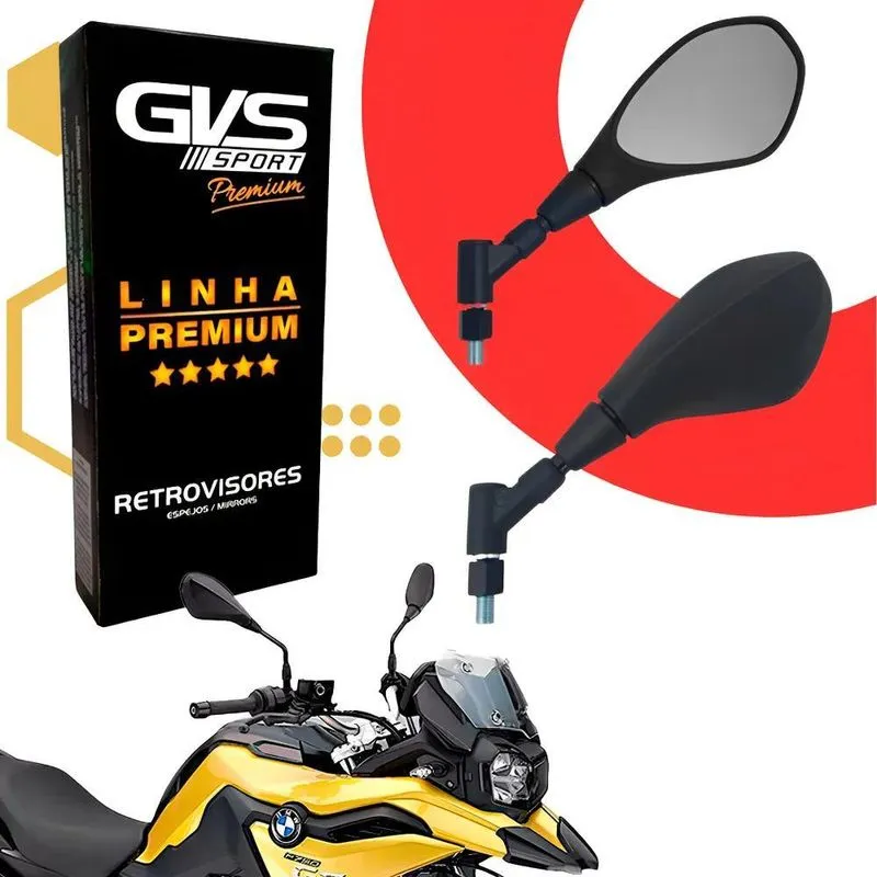 Retrovisor Gvs Bmw F800 Rosca Honda E Yamaha Len Fume Yamaha