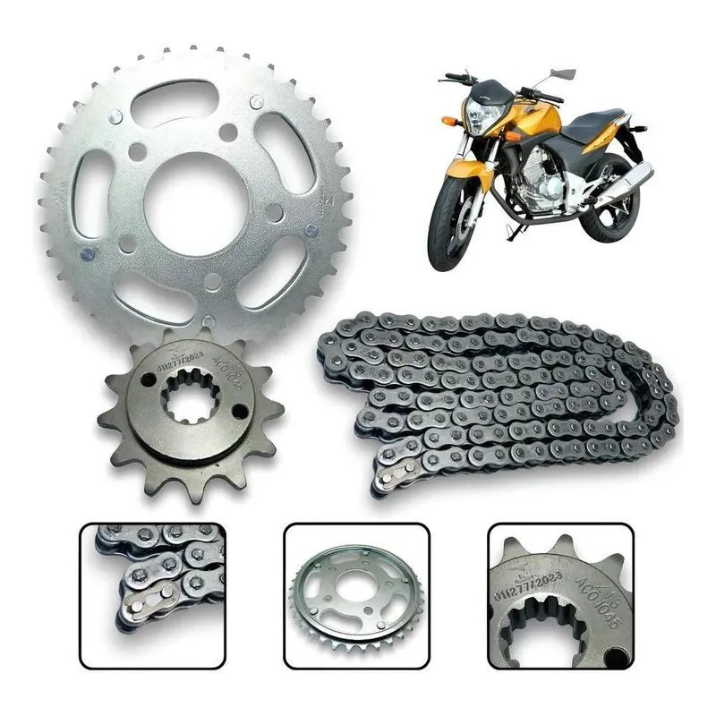 Kit Relacao Transmissao Cb 300r 2009 Ate 2015 Aco 1045 - Pra