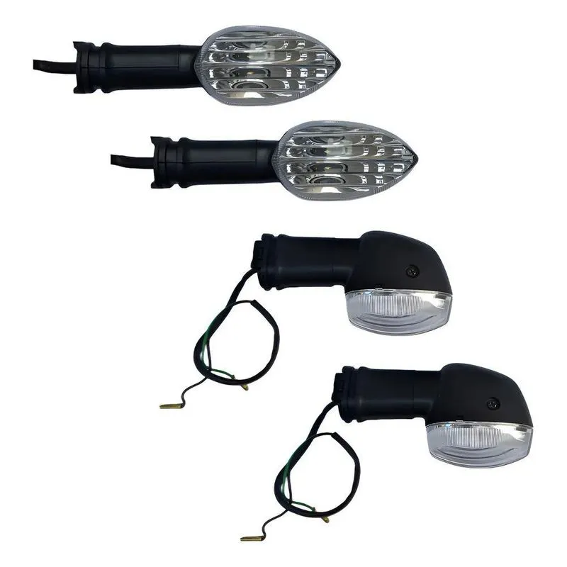 4 Pisca Seta Para Moto Yamaha Xj6 Lente Cristal Com Lâmpadas