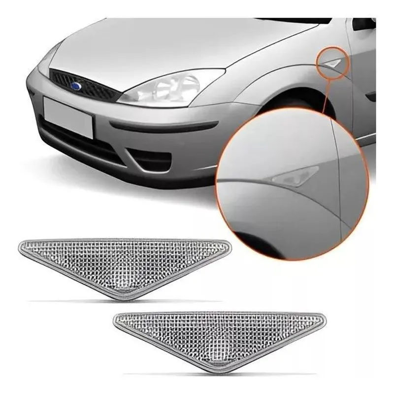 Par Lanterna Lateral Pisca Seta Paralama Ford Focus Cristal