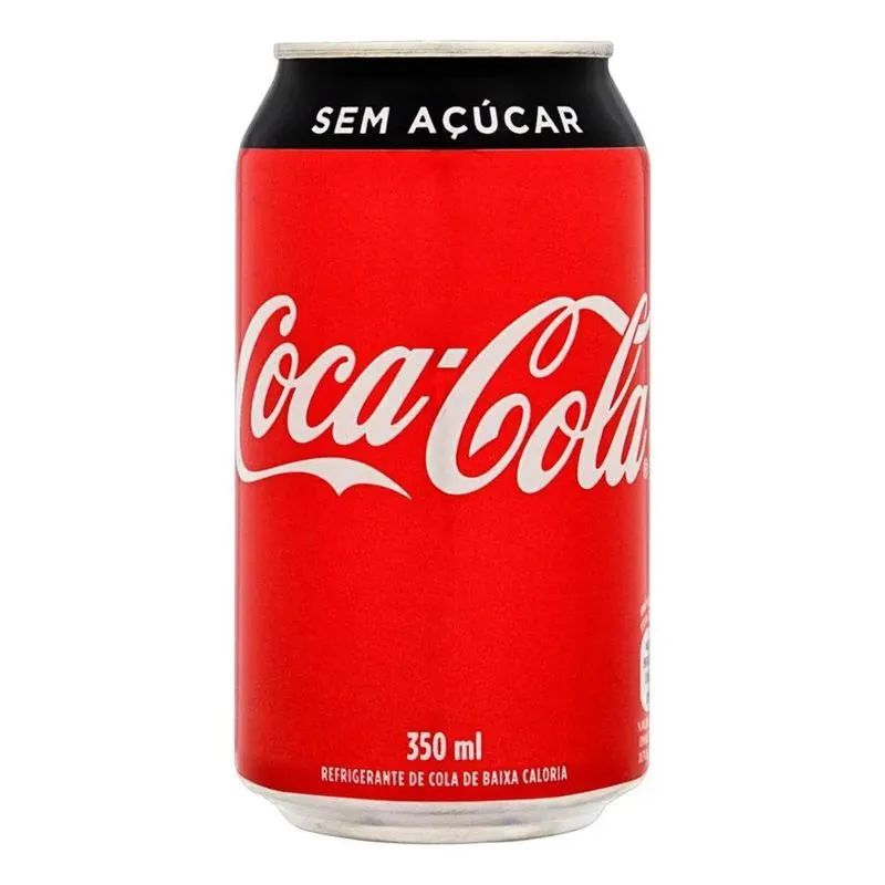 5x Coca-cola Sem Açúcar Lata 350ml Com 12 Unidades