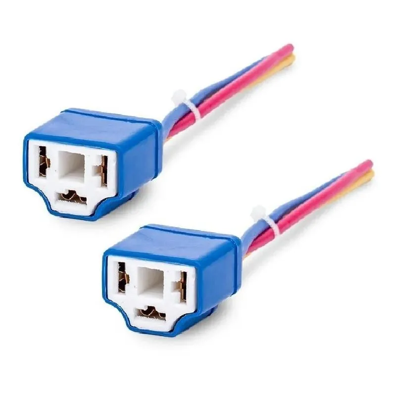 Par Soquete Cerâmica 500ºC H4 Fio 1,5mm Cobre Emborrachado