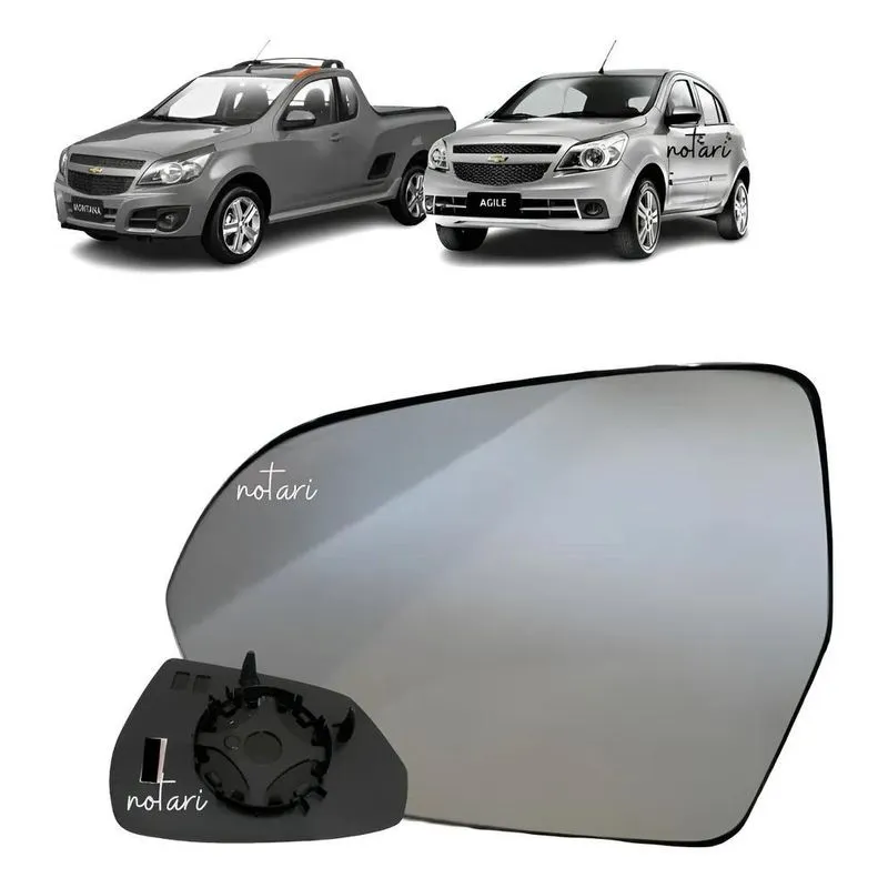 Lente Espelho Retrovisor Agile Montana 20 Esquerdo