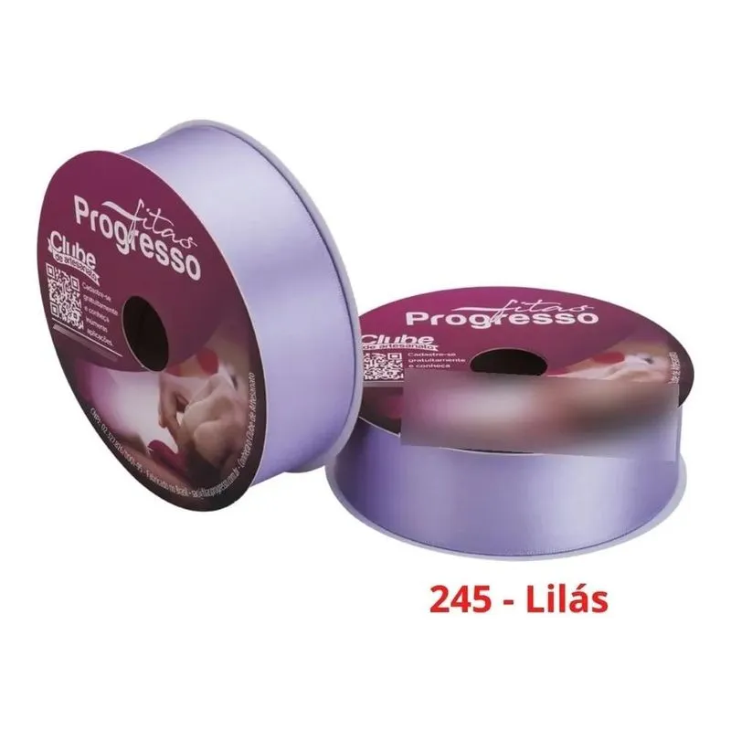 Fita De Cetim Nº 9 50 Metros X 38mm 245 - Lilás