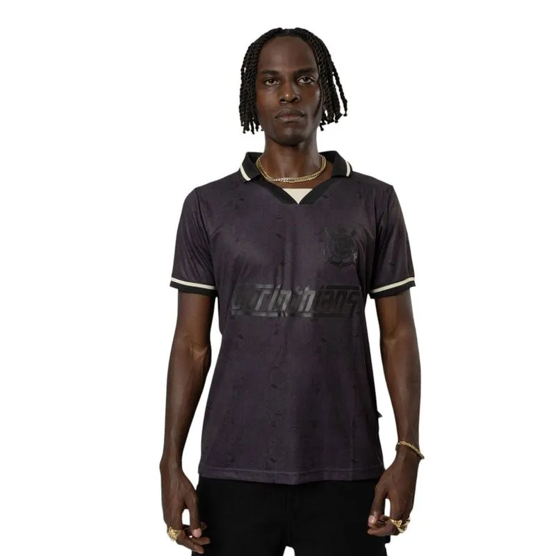 Camiseta Corinthians Esportiva Masculina Surf Center GG / Preto