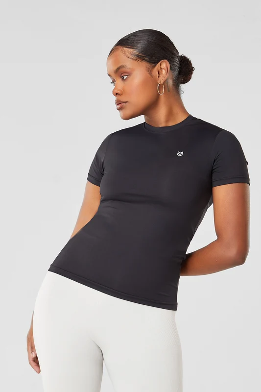 Camiseta Feminina Dry Fit Athleisure - Preto Preto / PP