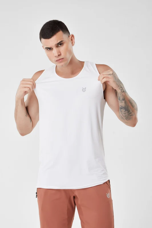 Regata Fitness Dry Fit - Branco Branco / XG