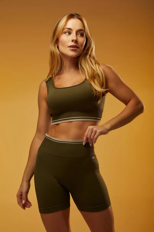 Top com Bojo Seamless Rib Contour Line - Militar M / Militar