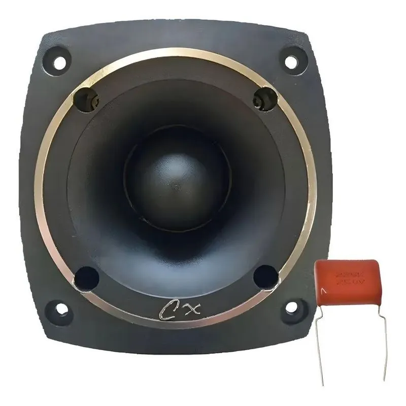 Tuiter Automotivo Compet 150wrms Tweeter + Capacitor Cor Pre