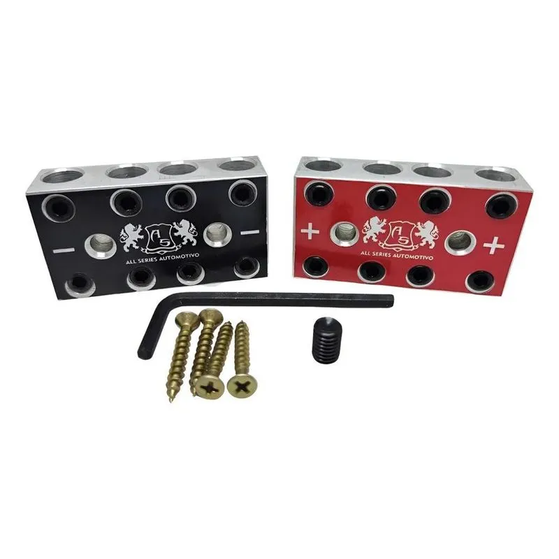 Bloco Distribuidor As 4x4 8 Vias Barramento Fixa Até 70mm Par