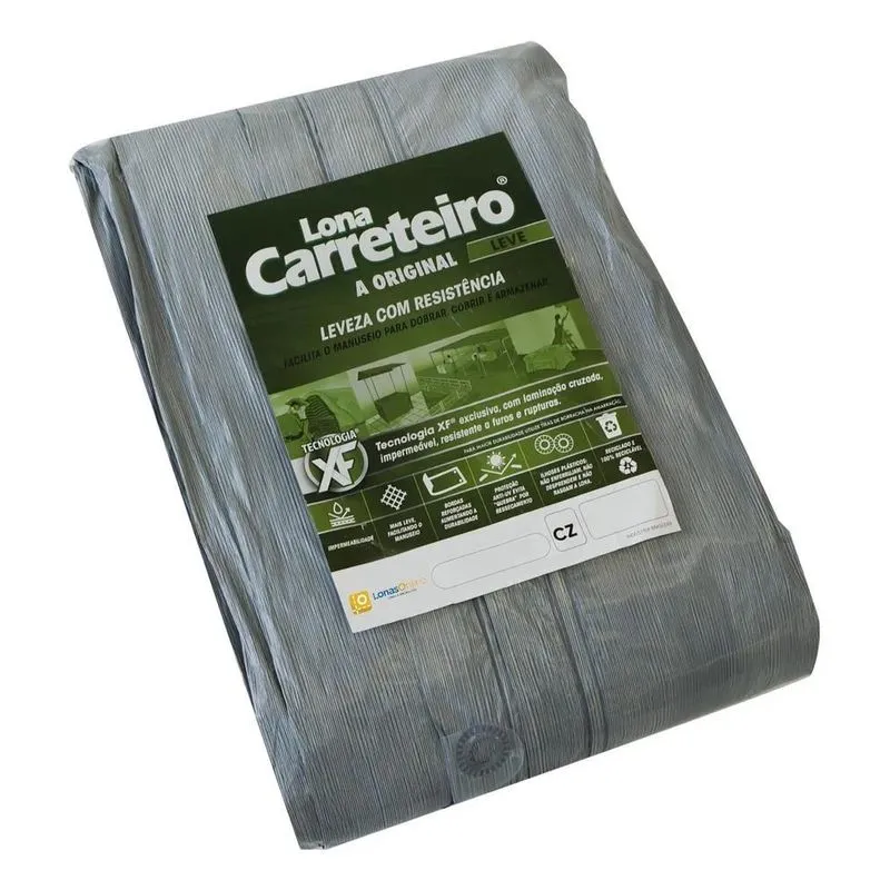 Lona Carreteiro Leve 4x3 Cinza Multiuso Impermeável