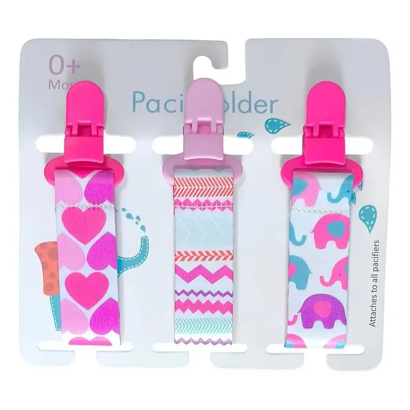 3 Prendedor Chupeta Bico Para Mam Nuk Menina Menino Alk Meni