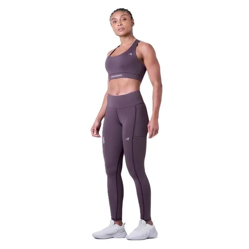 Calca Legging Running Com Bolso Authen Grit Bossa 4 roxo