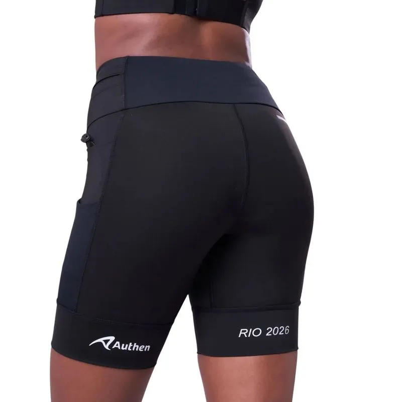 Bermuda Authen Grit Provas RIO 2026 18cm P / Preto